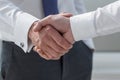 Close up.business handshake of two men Royalty Free Stock Photo