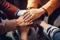 Close up of business people stacking hands together. Teamwork concept, Startup Business People Teamwork Cooperation Hands Together Royalty Free Stock Photo