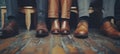 Close up of business peoples legs waiting for a job interview. Hiring and recruitment concept Royalty Free Stock Photo