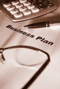 Close up of business plan