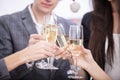 Close up of business team toasting with Champagne Royalty Free Stock Photo