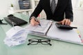 Close-up Of Businessman Calculating Tax Royalty Free Stock Photo