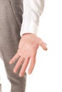 Close up on businessman empty hand