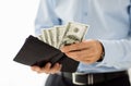 Close up of businessman hands holding money Royalty Free Stock Photo