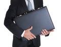 Close-up Of Businessman Holding Briefcase Royalty Free Stock Photo