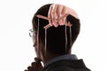 Close-up Of A Businessman Manipulating Marionette Royalty Free Stock Photo