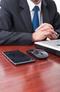 Close up of businessman mobile phone Royalty Free Stock Photo