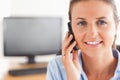 Close up of a businesswoman making a phone call Royalty Free Stock Photo