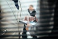 close up. businesswoman taking notes in clipboard Royalty Free Stock Photo