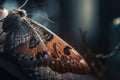 a close up of a butterfly on a persons hand with blurry background