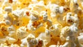 Close-Up of Buttery Popcorn Texture Royalty Free Stock Photo