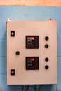 Industrial control panel at factory Royalty Free Stock Photo
