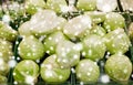 Close up of cabbage at grocery store or market Royalty Free Stock Photo