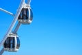 Close up of the cabin of a Ferris wheel at Scheveningen in The Hague, Netherlands