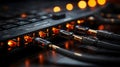 cable Fibre Channel of switching networking Generative Ai Royalty Free Stock Photo