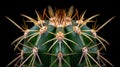 Close-up of a cactus with sharp spines