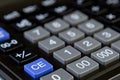Close up calculator keypad focus on one point and shallow depth of field Royalty Free Stock Photo