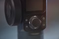Close-up of camera gimbal control panel with buttons and joystick in soft lighting for photography and videography Royalty Free Stock Photo