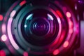 Vibrant camera lens flares in motion