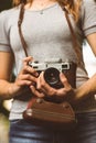 Close up of a camera retro Royalty Free Stock Photo