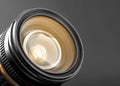 A close-up of a camera zoom lens Royalty Free Stock Photo