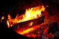 Close-up of Camp Fire Royalty Free Stock Photo