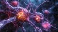 Close up of a cancer cell under a microscope Royalty Free Stock Photo
