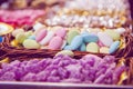 Close up of candy background selection sugar mix