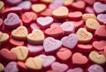 Close up of candy hearts Royalty Free Stock Photo