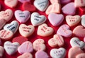 Close up of candy hearts Royalty Free Stock Photo