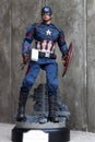 Close up of Captain America Civil War superheros figure action