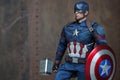 Close up of Captain America Civil War superheros figure action Royalty Free Stock Photo