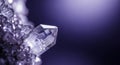 Sparkling purple quartz mineral cluster formation Royalty Free Stock Photo