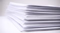 Stack of White Paper Sheets Royalty Free Stock Photo