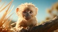 Close-up of a capuchin head.