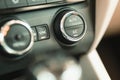 Close-up car air conditioner ventilation system control knobs Royalty Free Stock Photo