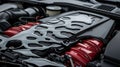 Sleek Car Engine Bay: A Glimpse into Automotive Engineering and High-Performance Design Royalty Free Stock Photo