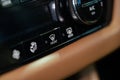 Close up of car front defrost and climate control buttons Royalty Free Stock Photo