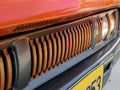 Close up car grille ,Front view of old pickup truck Royalty Free Stock Photo