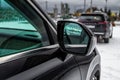 Close up of a car heated mirror. Royalty Free Stock Photo