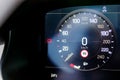 Close-up of car led speedometer, control display Royalty Free Stock Photo
