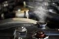 Close up of car radiator Royalty Free Stock Photo