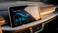 Car Energy Consumption Display Electric Vehicle Dashboard Royalty Free Stock Photo