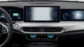 Car Interior Dashboard Navigation System, Electric Vehicle Display Royalty Free Stock Photo