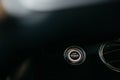 Close up of car stop start system with copyspace on the left Royalty Free Stock Photo