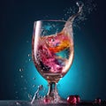 Close-up carbonated water with bubbles Royalty Free Stock Photo