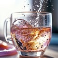 Close-up carbonated water with bubbles Royalty Free Stock Photo