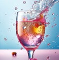 Close-up carbonated water with bubbles Royalty Free Stock Photo