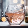 Close-up carbonated water with bubbles Royalty Free Stock Photo