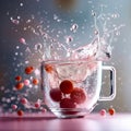 Close-up carbonated water with bubbles Royalty Free Stock Photo